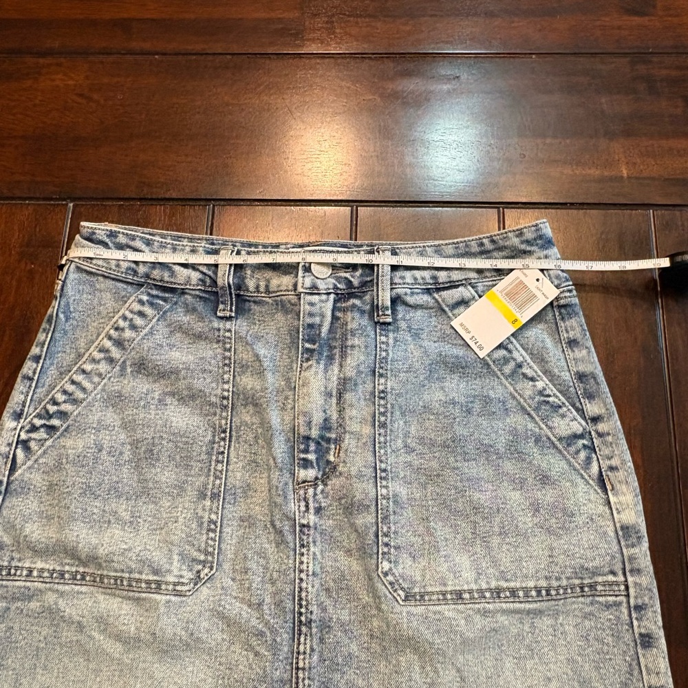 New Edited Blue Light Wash Denim Skirt size 8 - Picture 7 of 8
